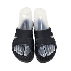 Sensi Spa Reflexology Sandals US Sz 8 (38 - 39) Black Spa Shower Italy